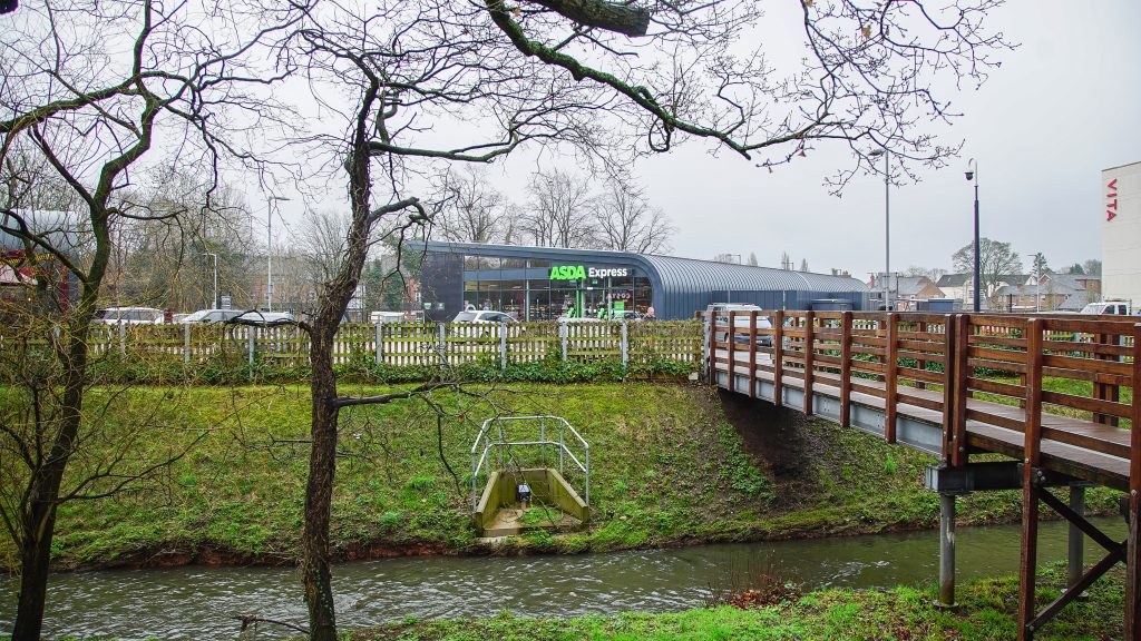 ASDA Pebble Mill walkway